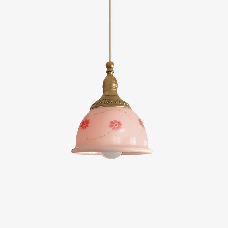 Rowan Vintage Pendelleuchte aus Messing und Glas Preisreduziert