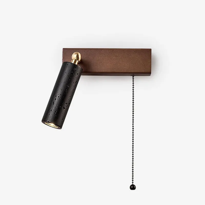 Markenprodukt Ritta Wandleuchte Schwarz Travertin Spotlight
