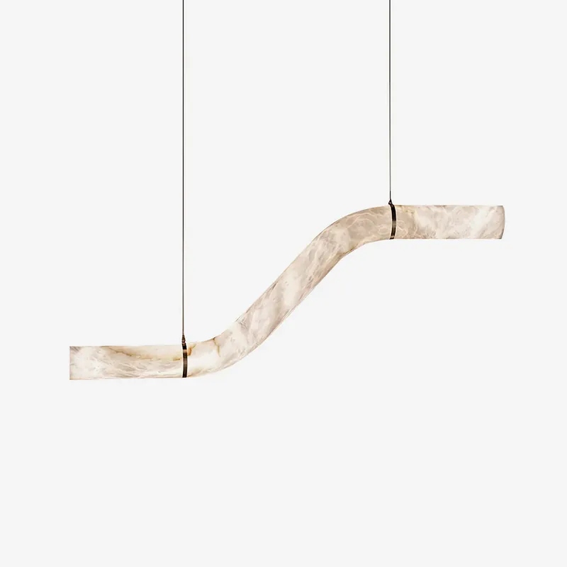Liberty Kronleuchter Geschwungene Alabasterband-Silhouette Modell A Must-Have
