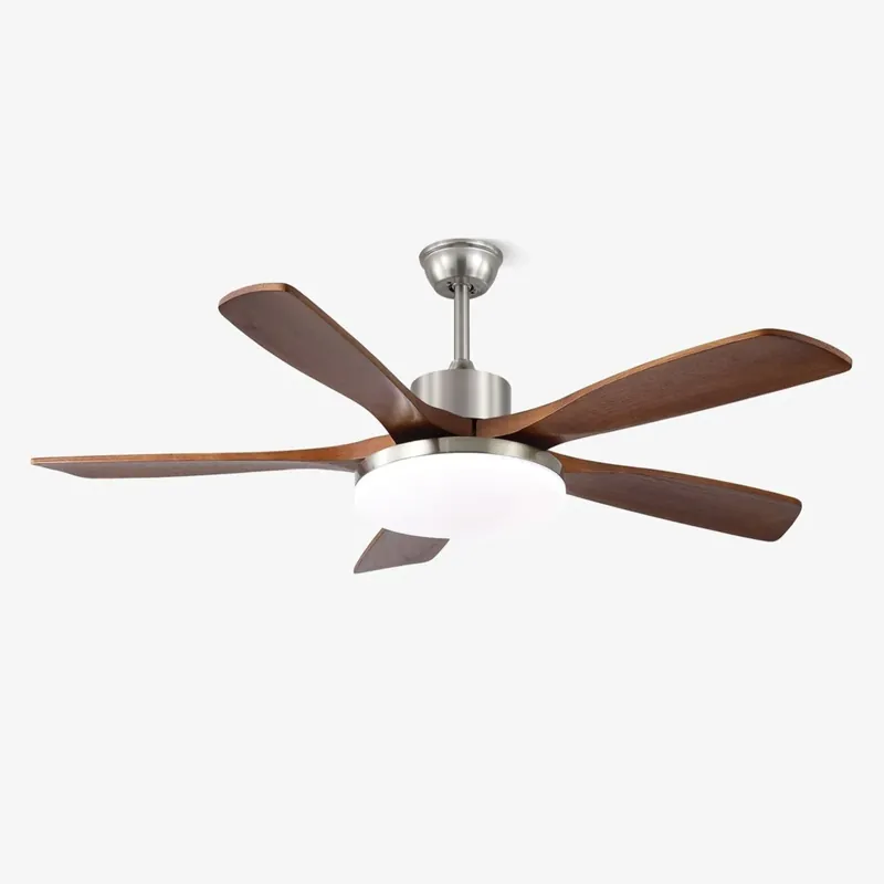Orvian Moderne Holz Deckenventilatorleuchte 3-Flügel Ø 108cm x H 40cm Schnäppchen