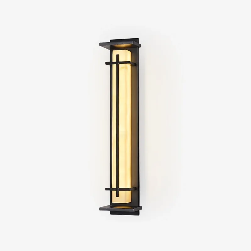 Preis Gesenkt Ray Quadratisch Außenwandlampe Imitation Alabaster Wasserdicht L50cm