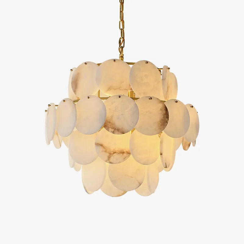Sonderangebot Ulorir Alabaster Kronleuchter 45cm x H 45cm (E14*6)