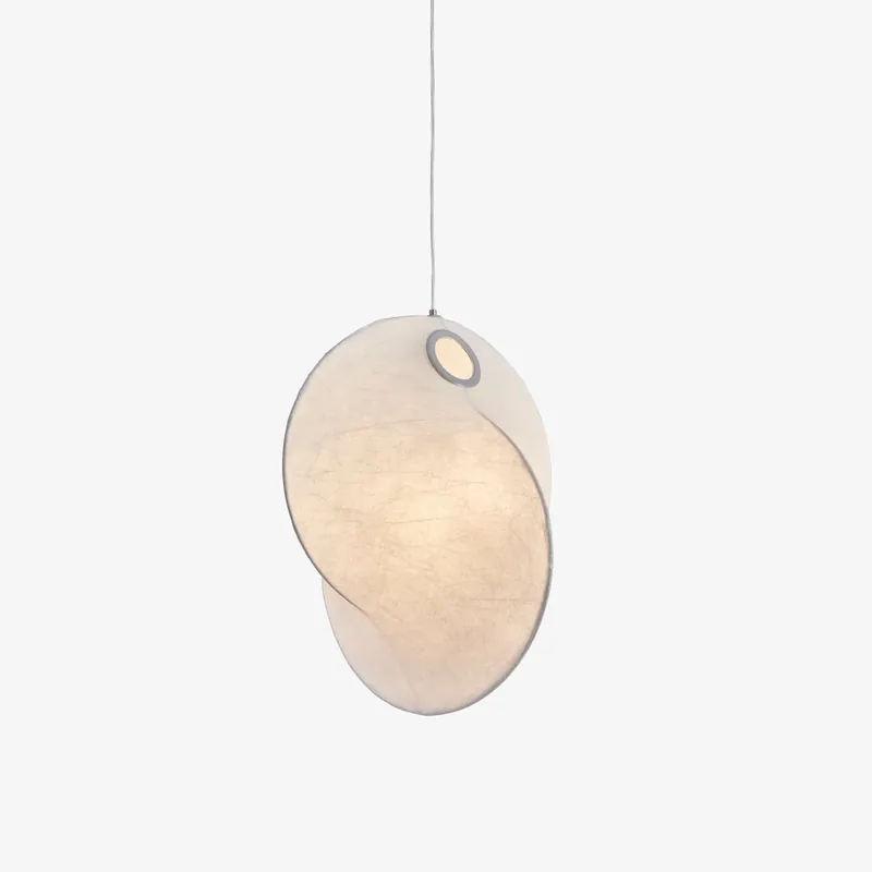 Abverkauf Verine Skulpturale Seiden-Pendelleuchte Durchmesser 40 cm x Höhe 53 cm
