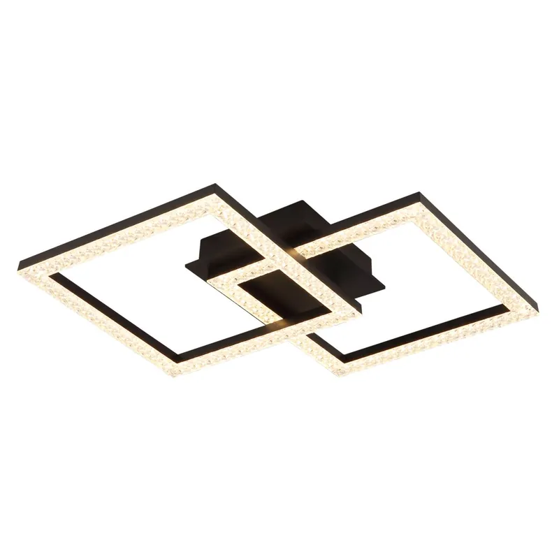 Must-Have Moderne Deckenleuchte Schwarz Matt Kunststoff Sapena