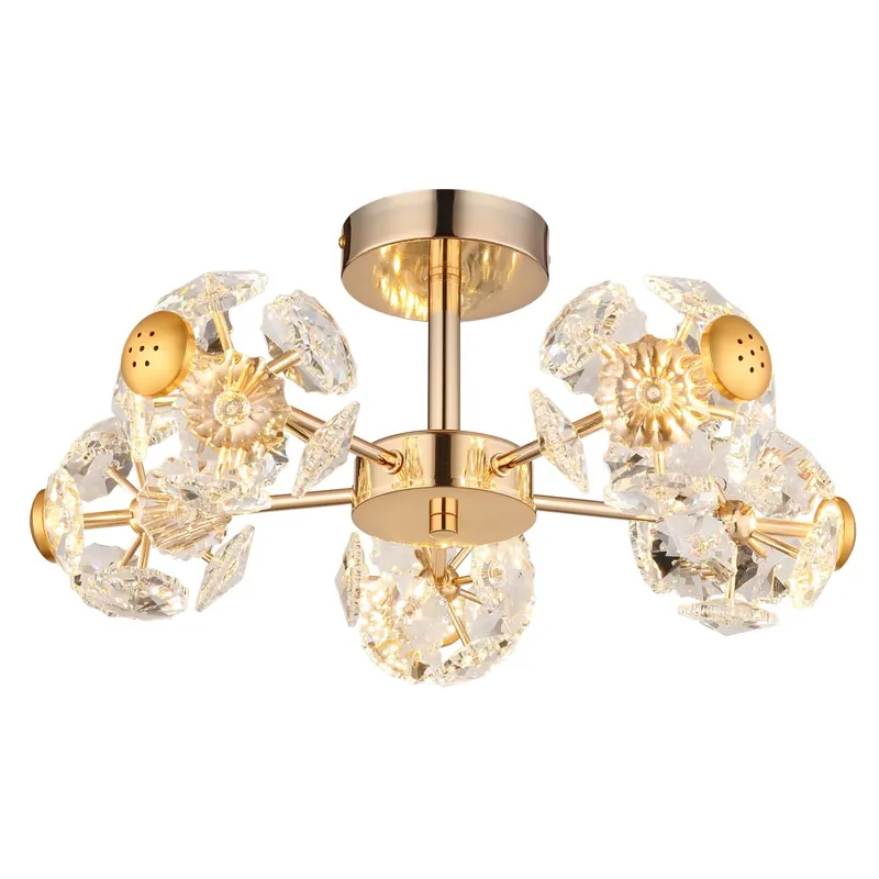Finale Aktion Elegante Deckenlampe mit goldener Oberfläche Floriella