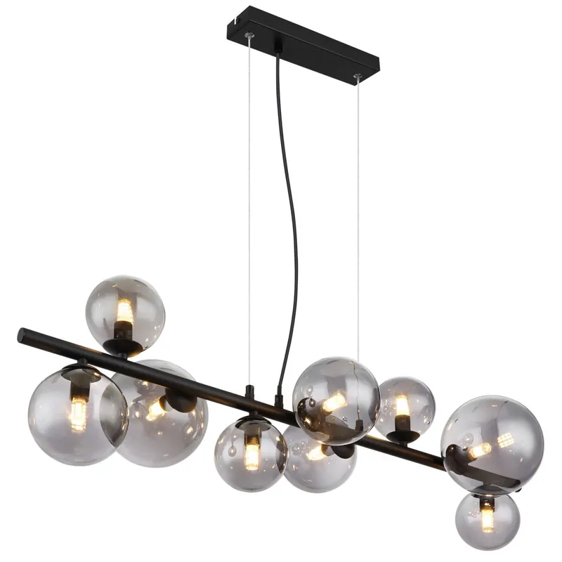 Saisonangebot Elegante Glas-Hängelampe mit neun Kugeln Riha