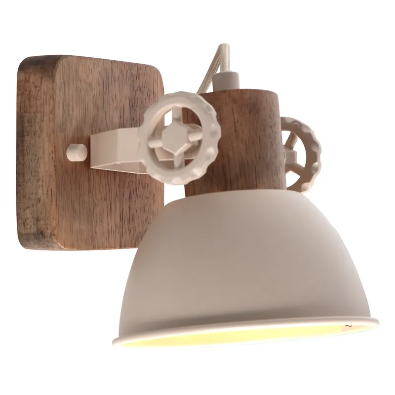 1-lichts Spot Creme mit Holz Mexlite Gearwood Preiswert
