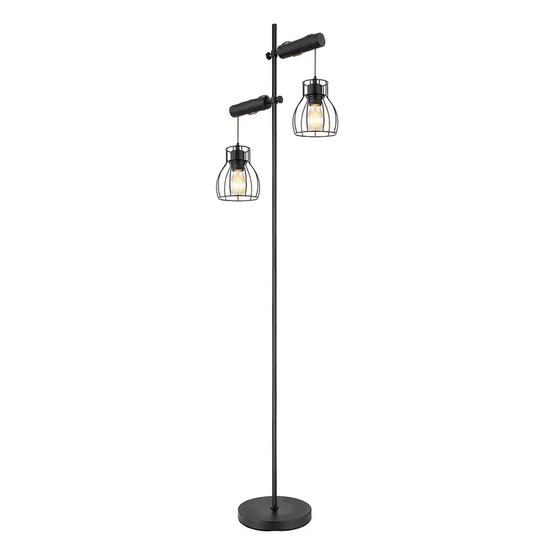 Garantierte Lieferung Metall schwarze Retro Stehlampe Globo Mina