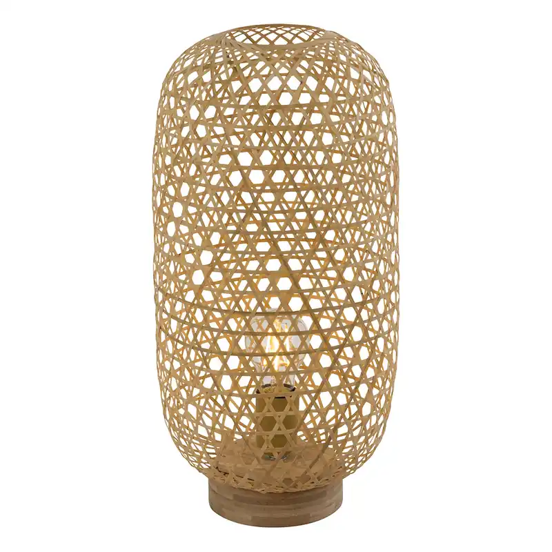Boho Tischlampe Natur Oval Globo Mirena Garantierte Lieferung