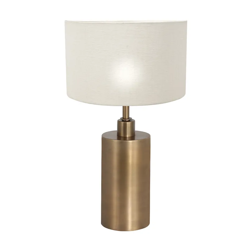 Elegante Tischleuchte mit rundem Lampenschirm Steinhauer Brass Expressversand