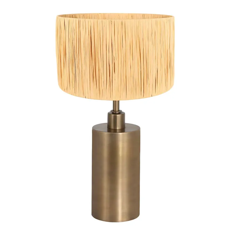Aktuell Runde klassische Tischlampe Steinhauer Brass