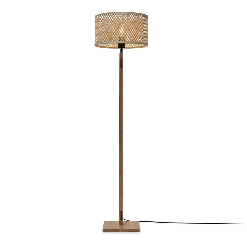 Top-Preis Runde Bohemian-Bambus-Stehlampe in Natur GOOD&MOJO Java