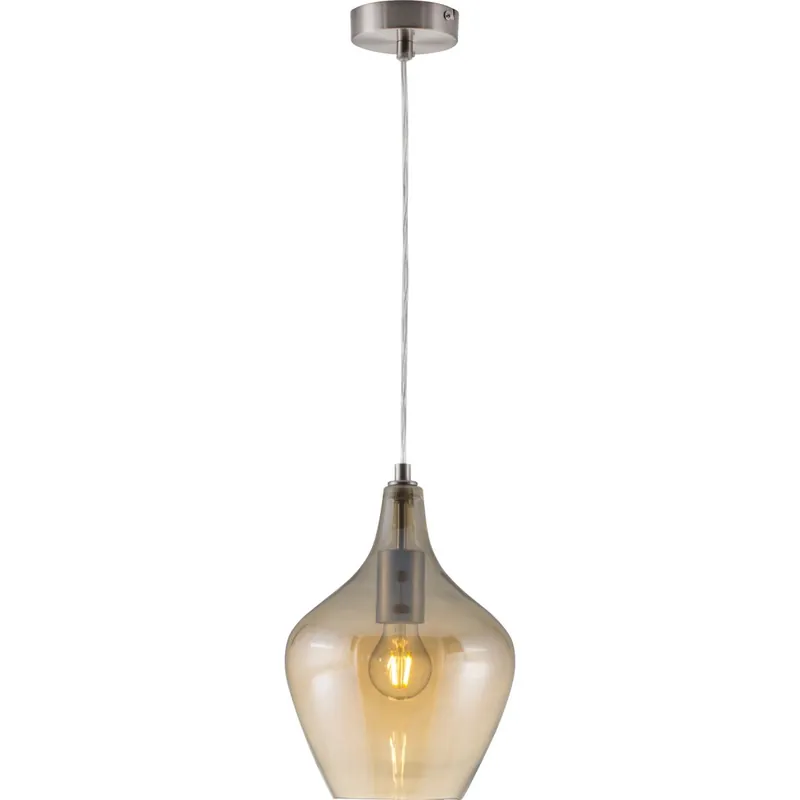 Rabatt Minimalistische bernsteinfarbene Glaspendelleuchte Design Paso