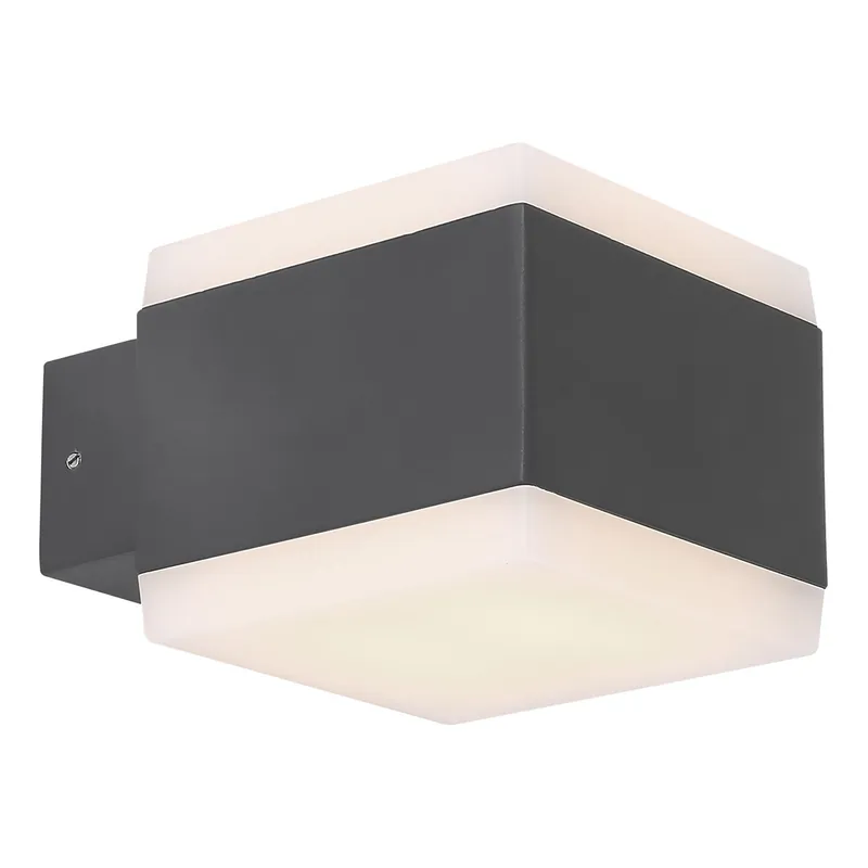 Echt Außenlampe Anthrazit Aluminium Quadratisch Globo Slice