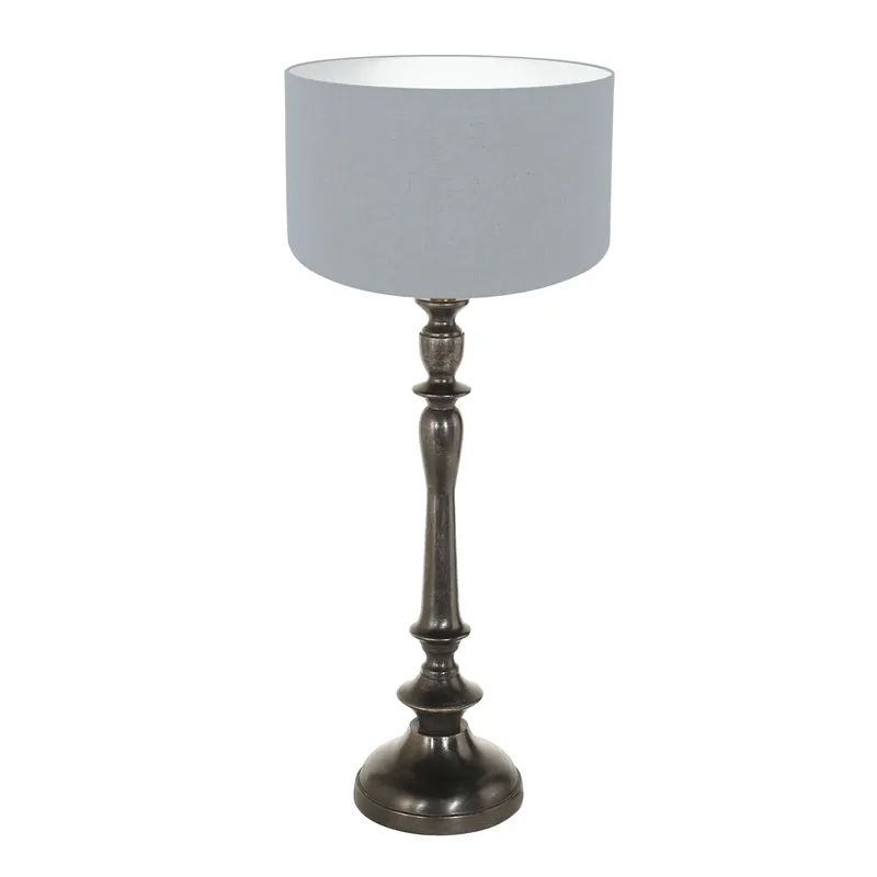 Beliebt Klassische dunkle Tischlampe Anne Light & Home Bois