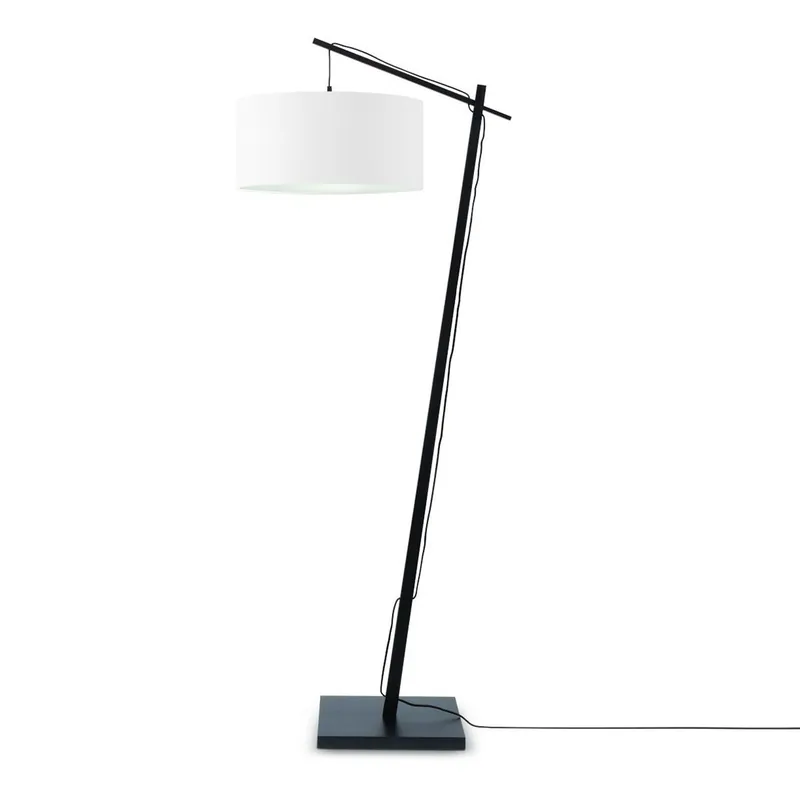 Weiße Bohemian Stehlampe Bambus GOOD&MOJO Andes Geprüft