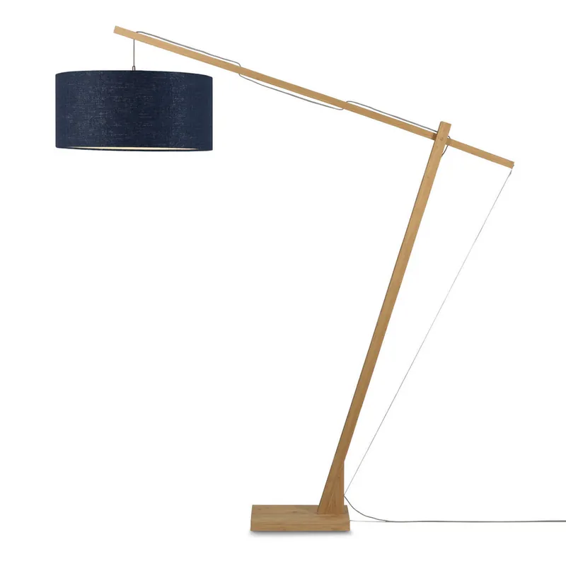 Blaue Leinen-Skandinavische Stehlampe GOOD&MOJO Montblanc Neu