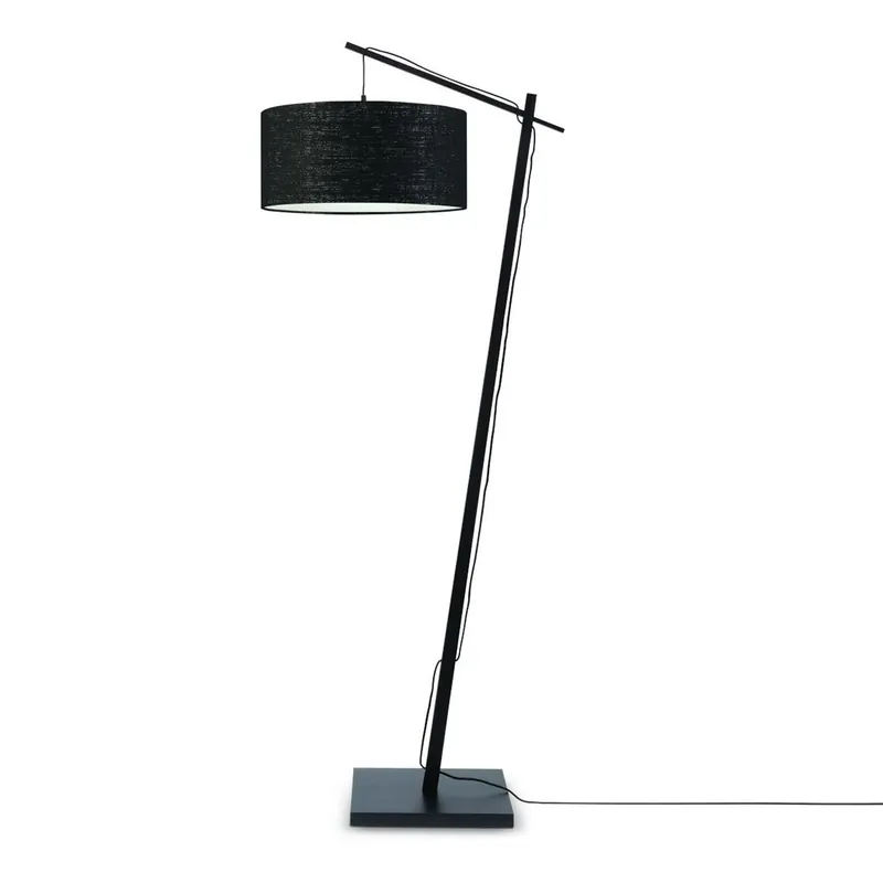 Schwarze Bohemian Stehlampe Leinen GOOD&MOJO Andes Top-Preis