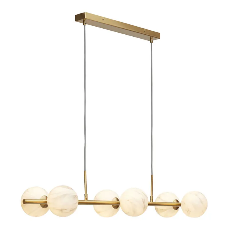 Goldene Hängelampe mit 6 Designkugeln, Trapez It’s About RoMi Carrara Letzte Chance