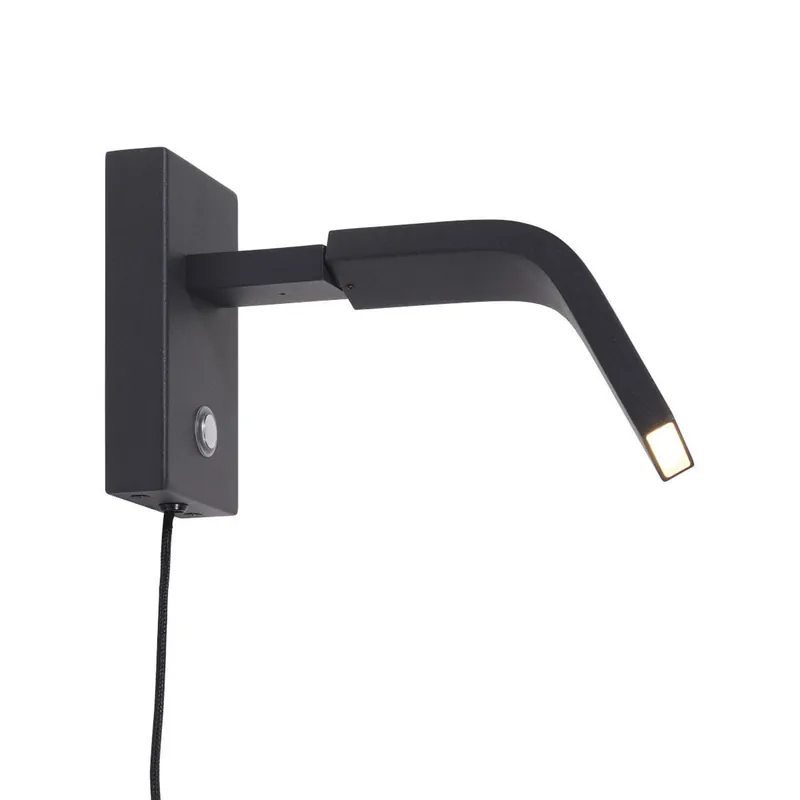 Moderne schwarze Metall-Wandleuchte It’s About RoMi Zurich Angebot