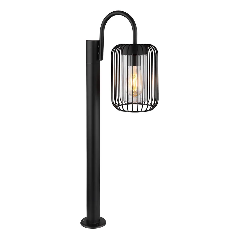 Neue Ware Retro ovale schwarze Außenlampe Globo Adelheid