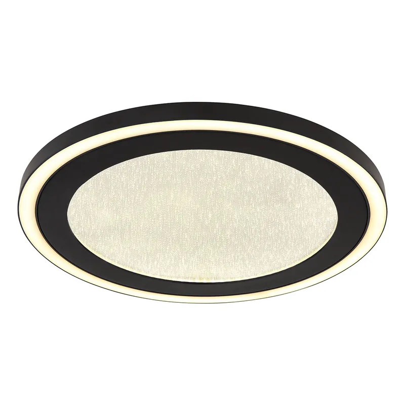 Runde moderne Deckenlampe schwarz/weiß Globo Davies Beliebt
