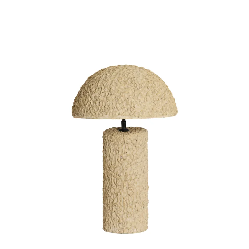 Beigefarbene Pilzlampe mit Struktur Light & Living Qazu Nur Heute