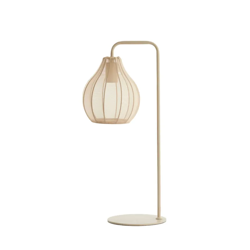 Neu Im Sortiment Tischleuchte mit beigem Drahtrahmen Light & Living Elati