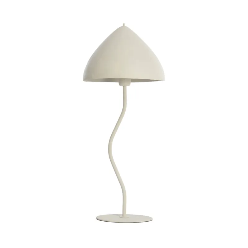 Weiße Tischlampe mit gewölbtem Design Light & Living Elimo Nur Heute