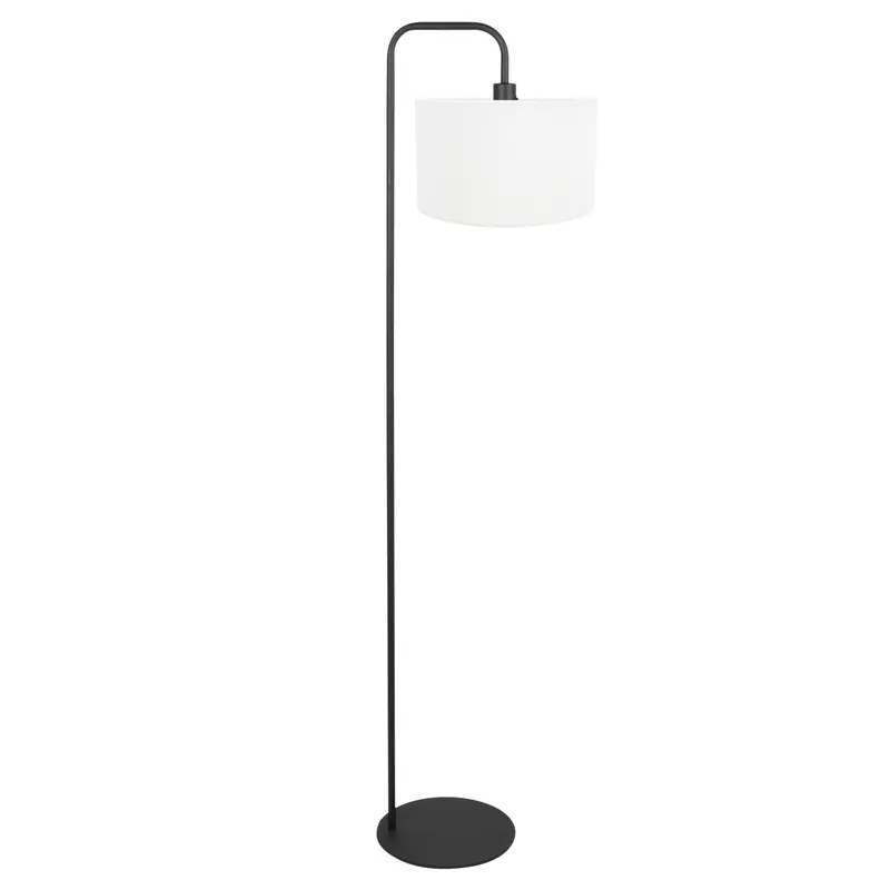 Ausverkauf Stehlampe mit grobem weißen Leinenschirm Mexlite Forma