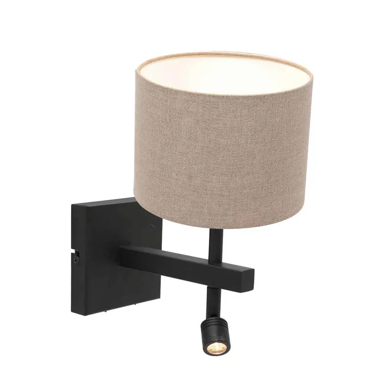 Versand Am Gleichen Tag Dimmbare Lampe mit braunem Schirm Steinhauer Stang