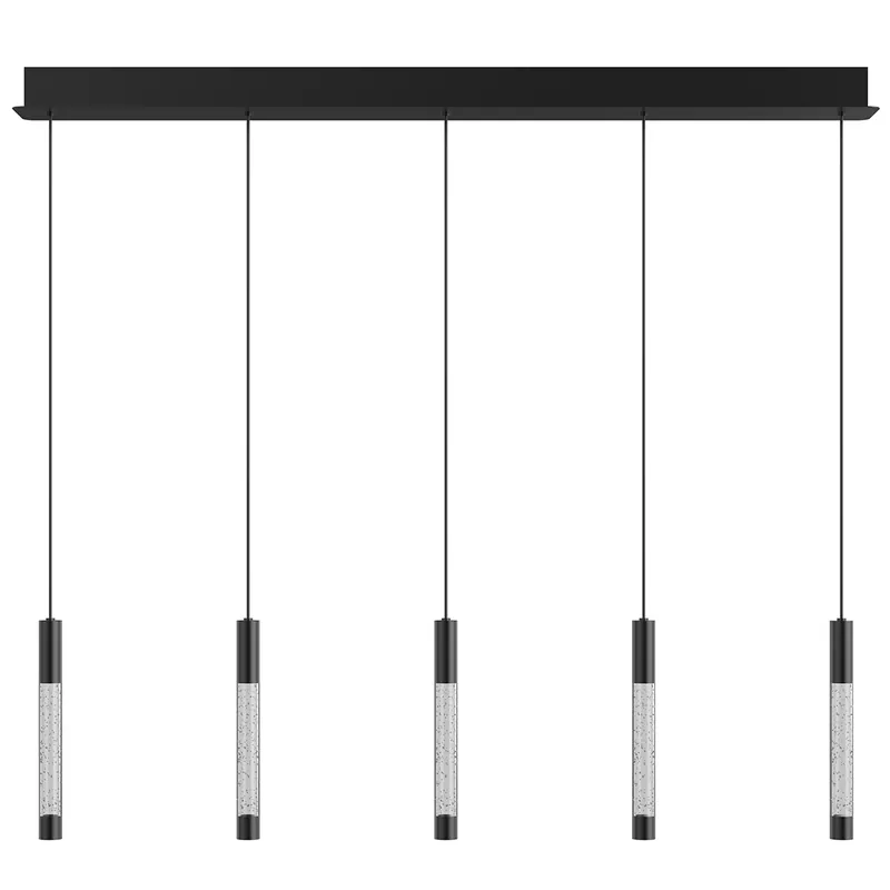 Bestpreis Hängelampe Glas schwarz Steinhauer Alisio 5-flammig