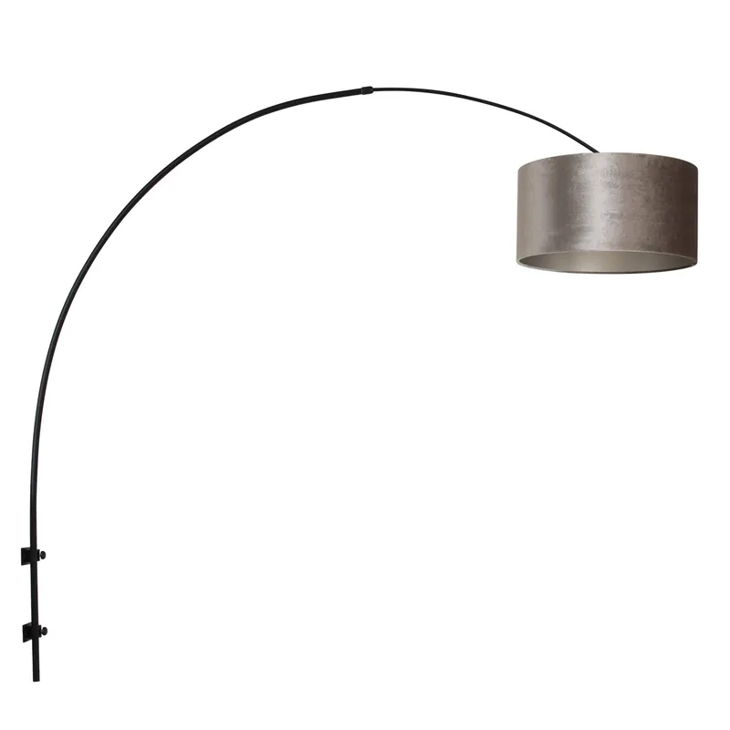 Preisknaller Tiefe Wandleuchte mit Veloursschirm Steinhauer Sparkled Light