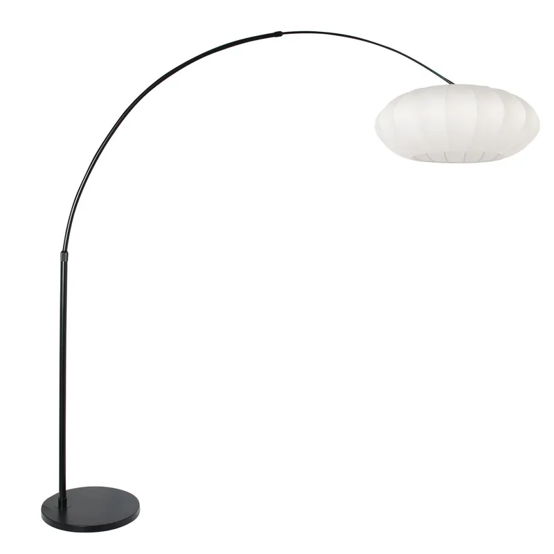 Stehleuchte in Schwarz mit weit geschwungenem Arm Steinhauer Sparkled Light Nur Für Kurze Zeit