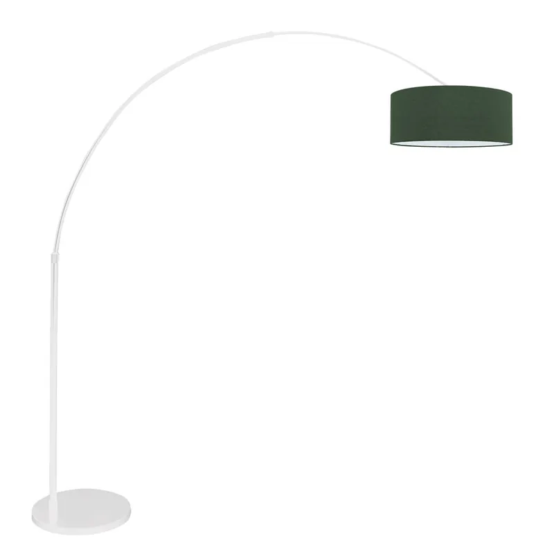 Abverkauf Verstellbare Bogenlampe mit grünem Schirm Steinhauer Sparkled Light