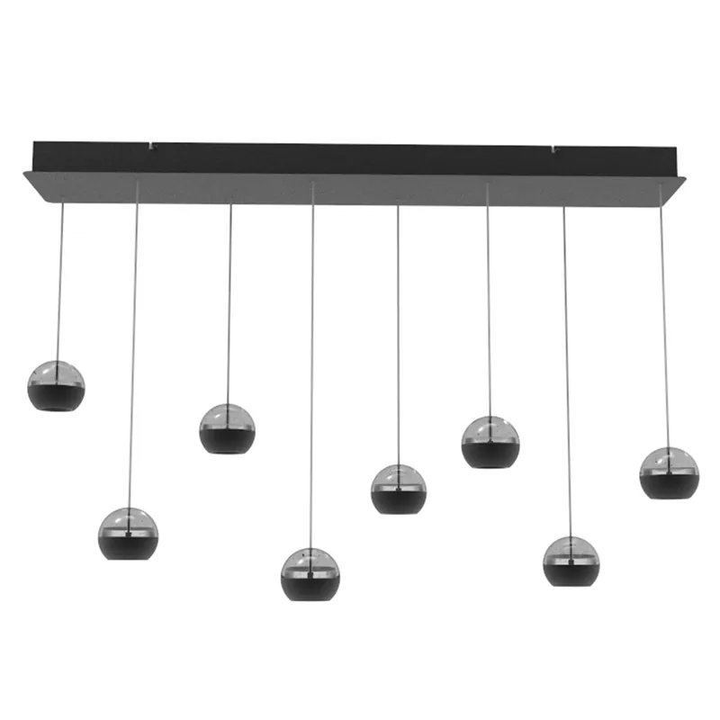 Markenware Balkenhängelampe mit Rauchglas und Dimmfunktion Steinhauer Belluno