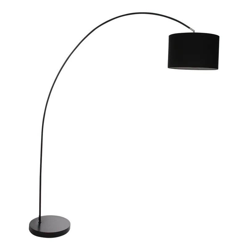 Neue Kollektion Moderne schwarze Stoff Metall Stehleuchte Mexlite Solva