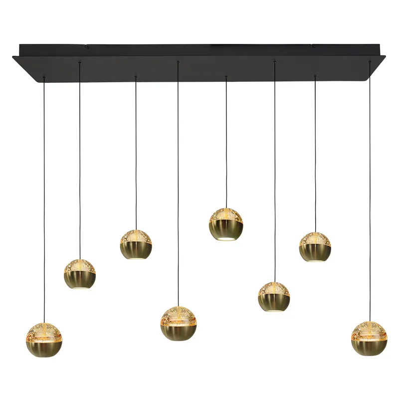 Moderne schwarze Messing Hängeleuchte mit dimmbarem Licht Steinhauer Belluno Mega-Angebot