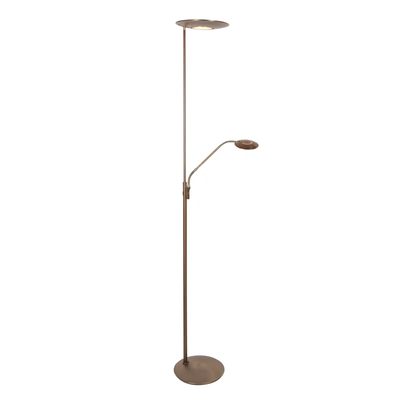 Steinhauer Zenith 2 bronzene Stehlampe Uplight mit Lesearm Schnäppchen