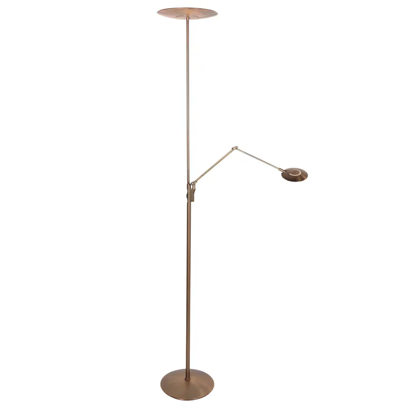 Bodenlampe Bronze Zenith 2 mit Uplight und Lesearm Steinhauer Online Kaufen