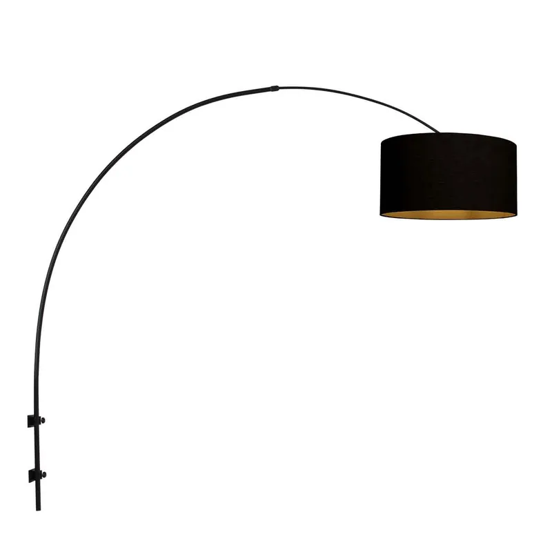 Preisknaller Schwarze Bogenwandleuchte Steinhauer Sparkled Light