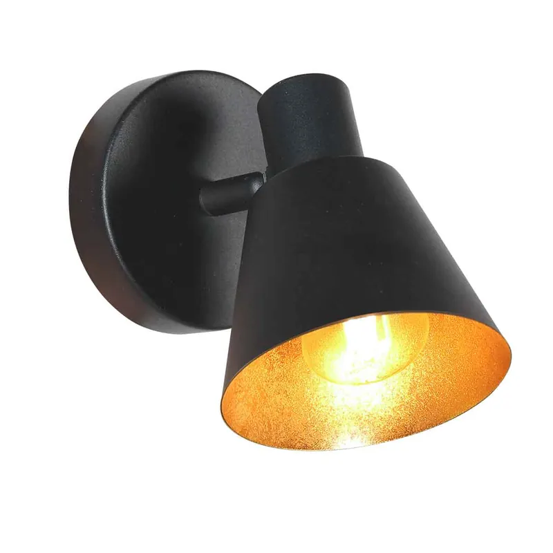 Schwarze Retro-Metallspots Mexlite Oeroe Preiswert