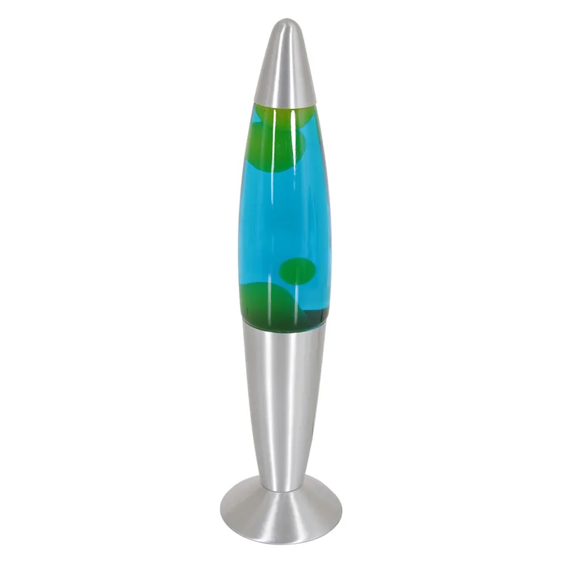 Retro Tischlampe aus Stahl in farbigem Lavadesign Mexlite Volcan Versand Am Gleichen Tag