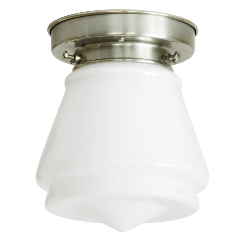 Letzte Chance Kleine Art déco-Deckenleuchte mit Komet-Opalglas Ø 17 cm