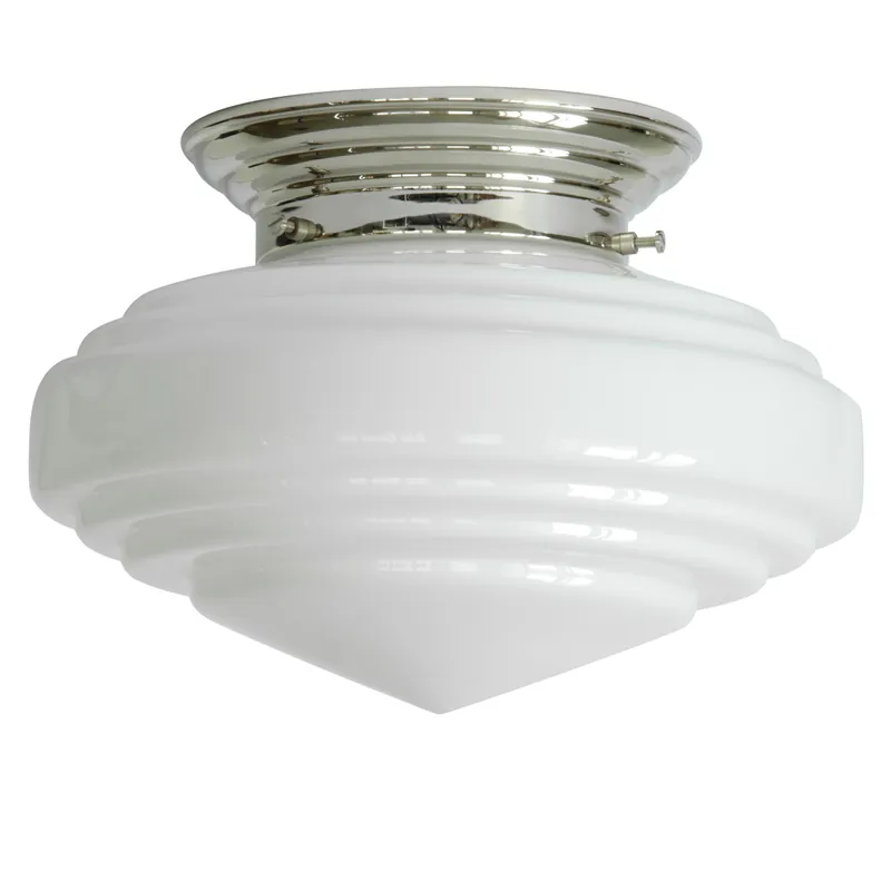 Mega-Angebot Messing-Deckenlampe mit spitzem Stufenglas Ø 30 cm