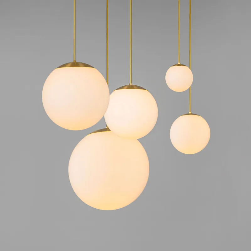 Hochwertige Kugel-Pendelleuchte mit opalem Glas, Ø 20 bis 60(!) cm Letzte Chance