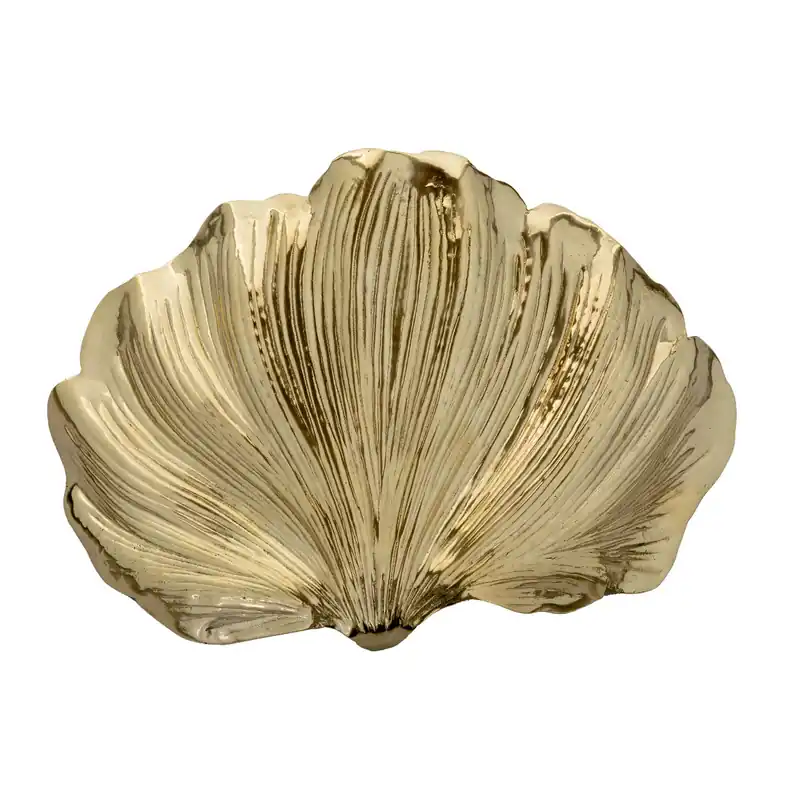 Geprüft Messing-Wandleuchte in Form eines Gingko-Blatts