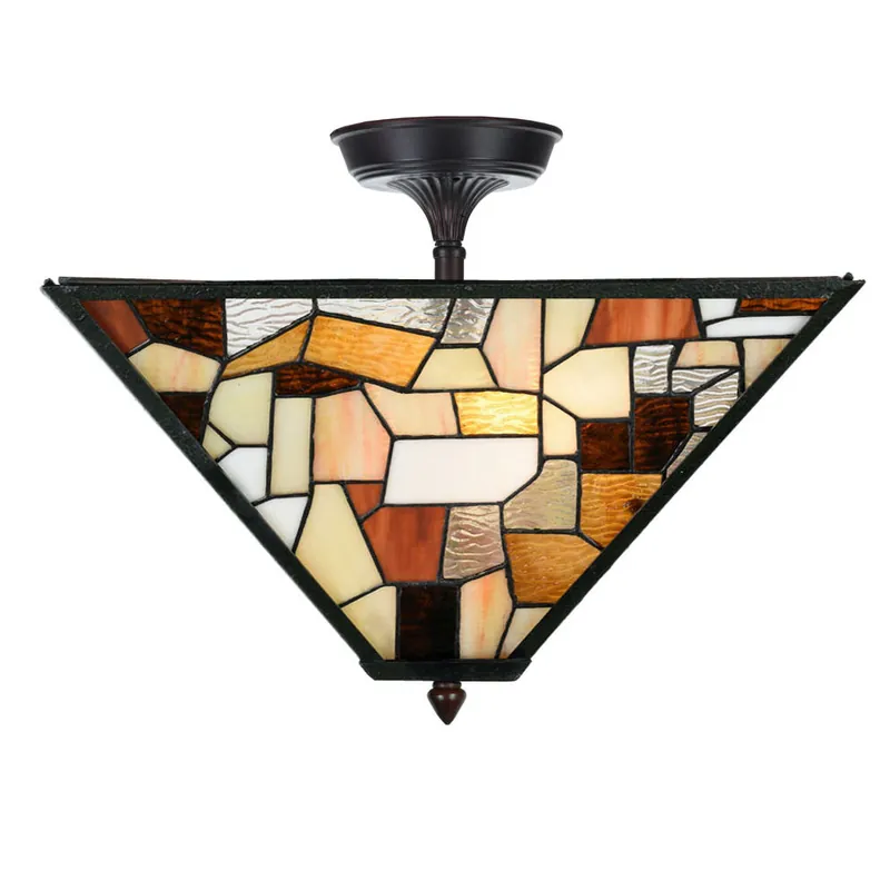 Abgehängte Deckenleuchte mit Tiffany-Glas 43,5 cm Abverkauf