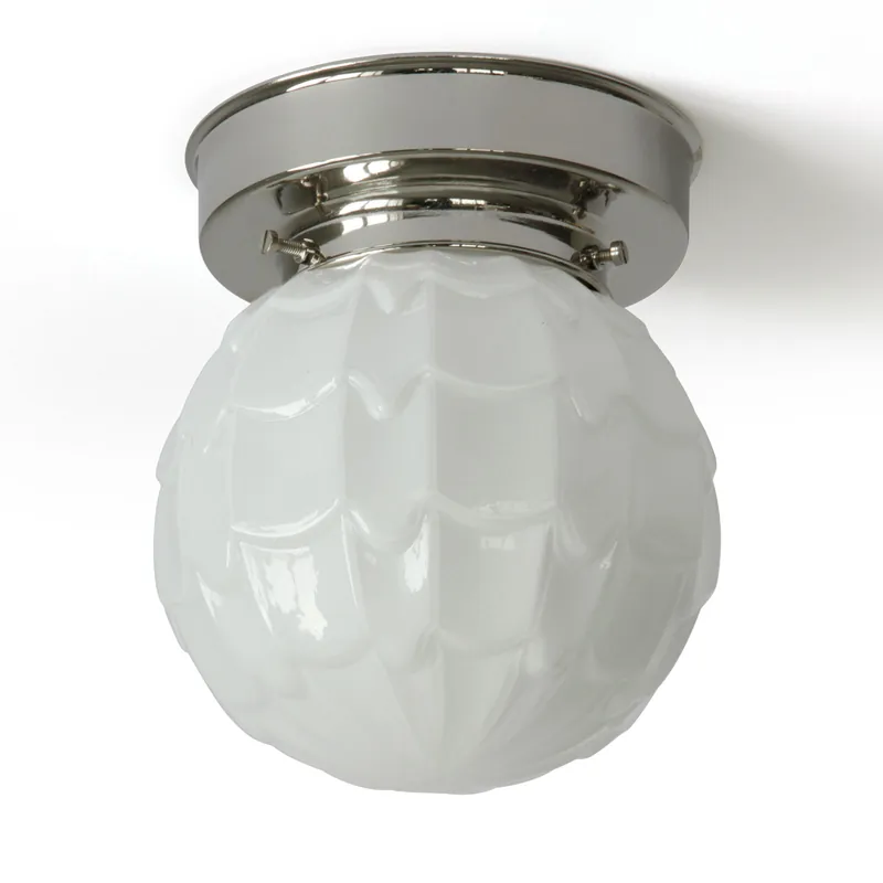 Art Déco-Deckenleuchte Opalglas „Artischocke“ Ø 15 cm Bestpreis