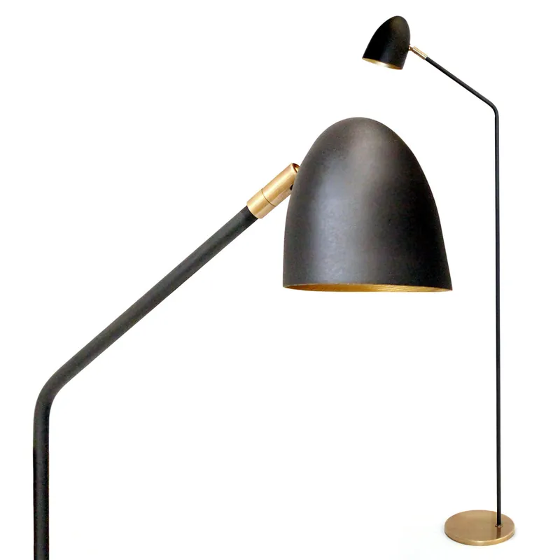 Angebot Elegante französische Stehleuchte mit Messing-Schirm SPRINTEUR